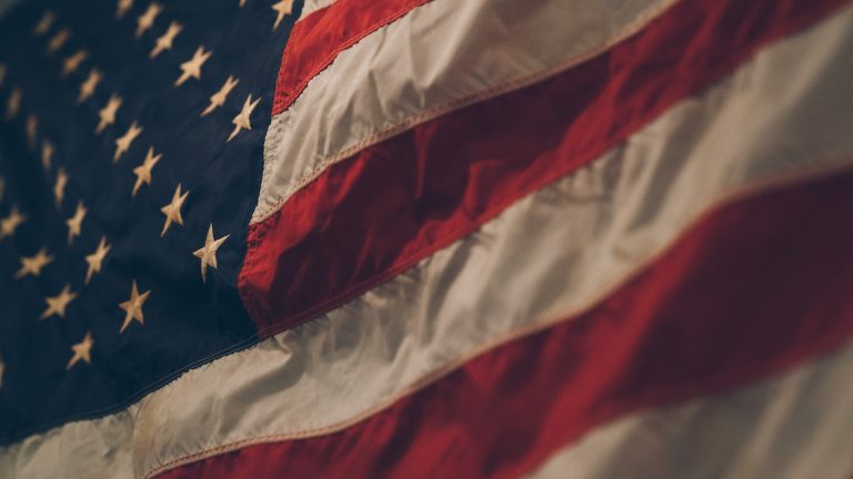 Dolphy Cares, veteran, closeup photo of USA flag